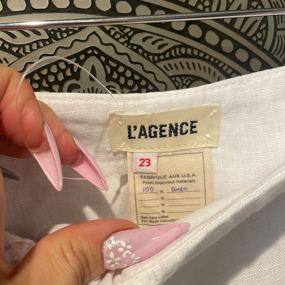 L'AGENCE Heather Paperbag Pant in Blanc 23 New SOLD OUT!!! - Picture 11 of 12